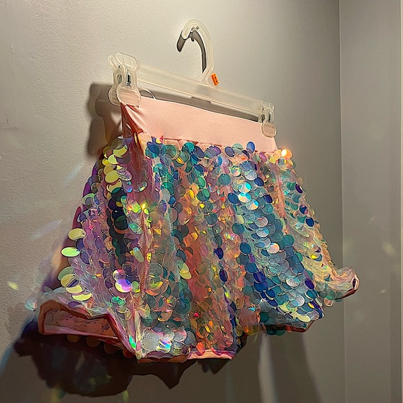 I Heart Raves party monster sequin skirt - Picture 2 of 6